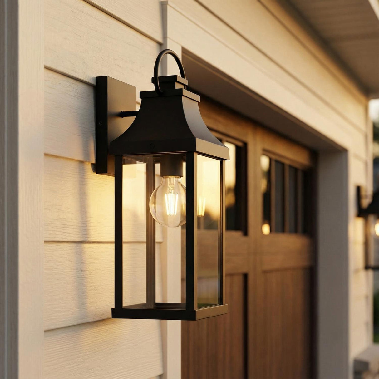 Ainsley Outdoor Wall Light, Small 17" Black