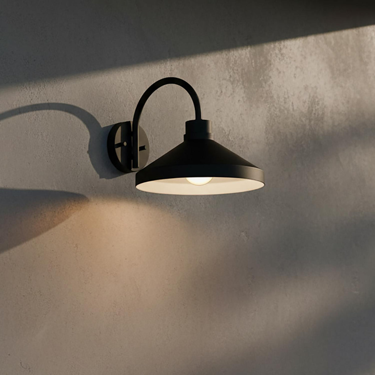 Eton Outdoor Wall Light, Small 11" Black
