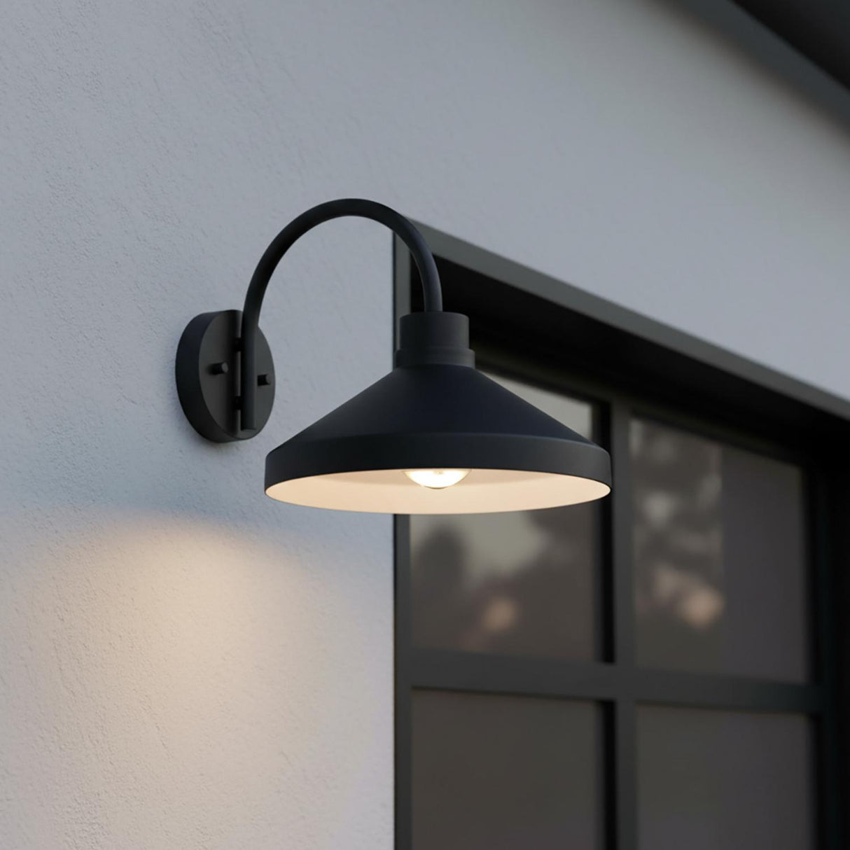 Eton Outdoor Wall Light, Small 11" Black