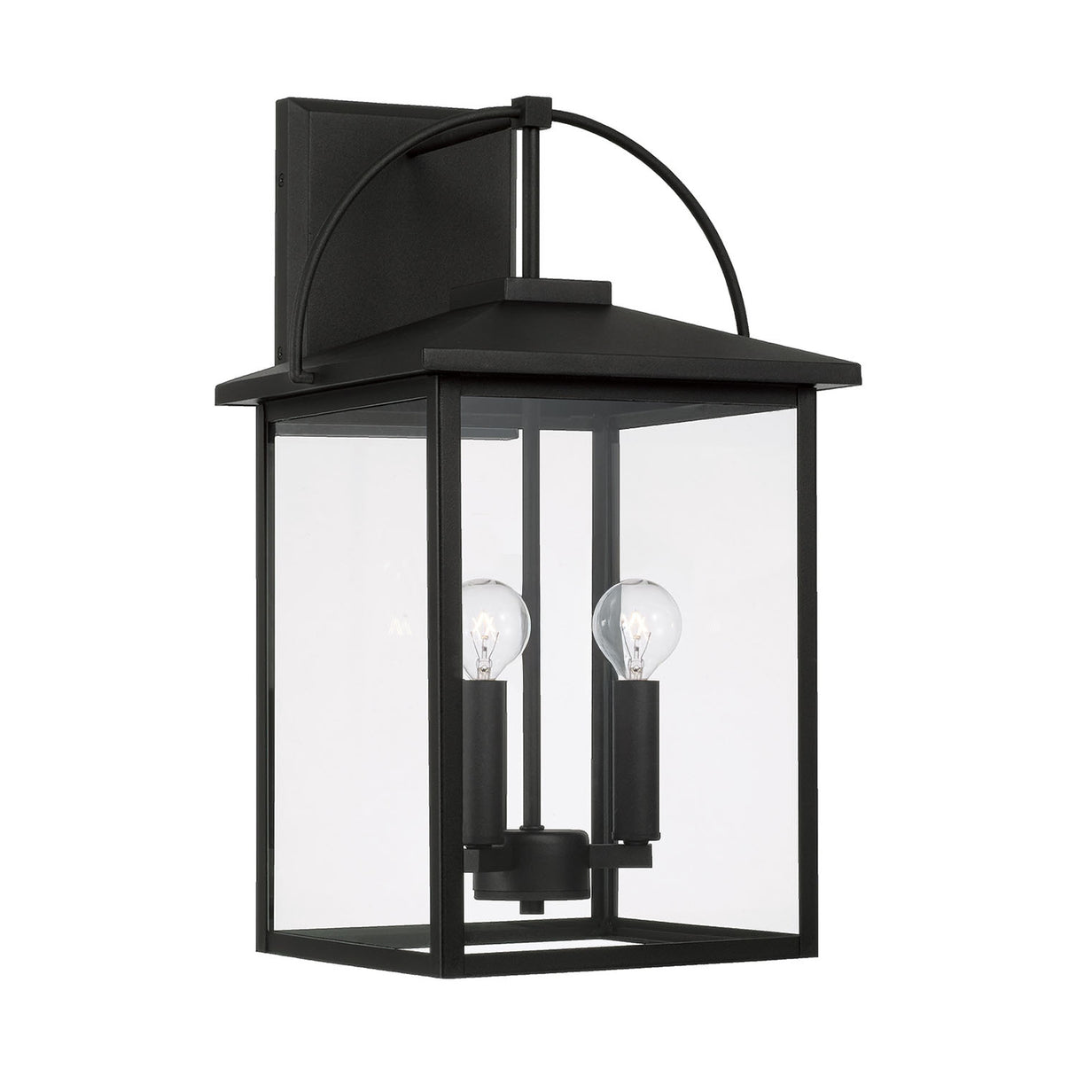 Darby Outdoor Wall Light, Medium 20" Black