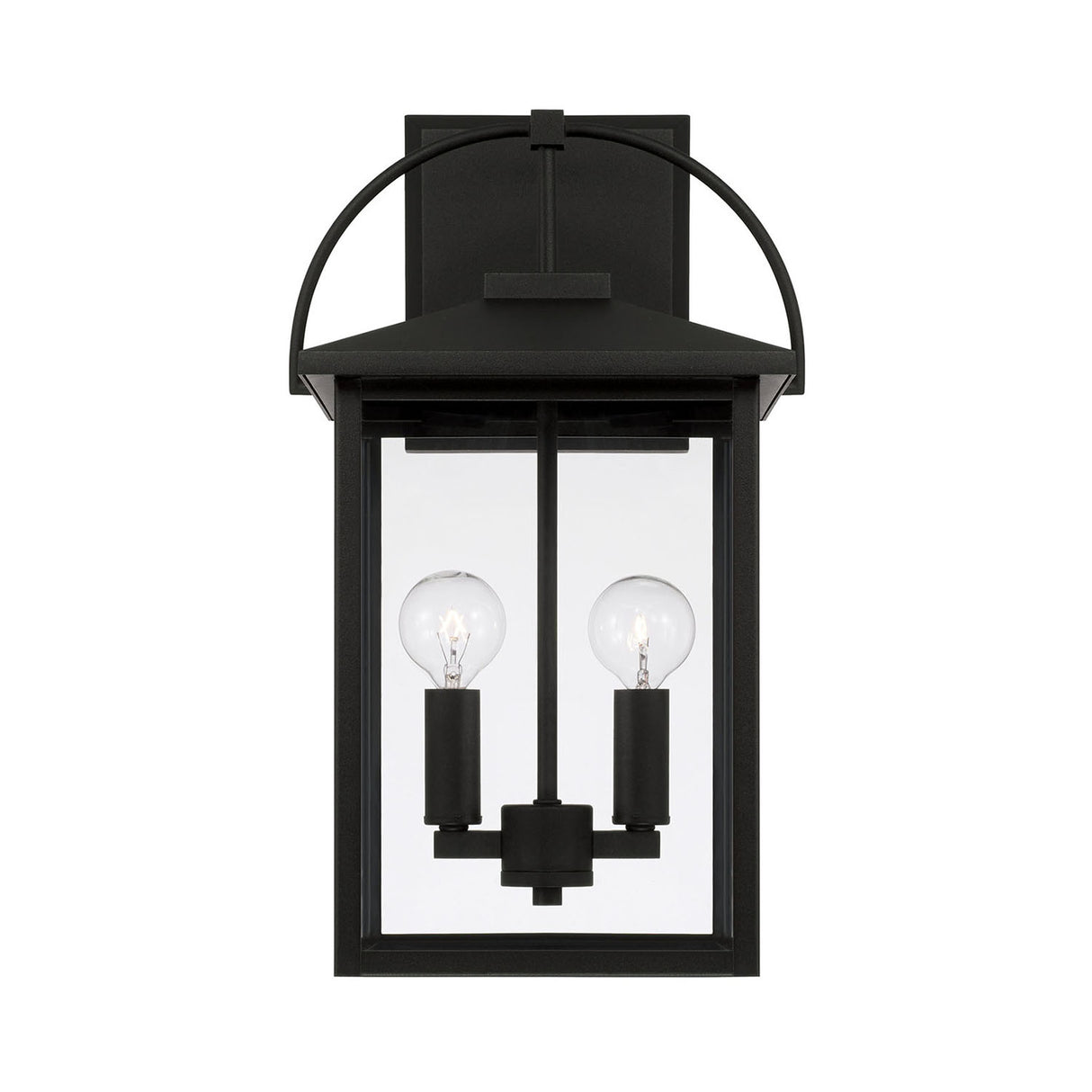 Darby Outdoor Wall Light, Small 17" Black