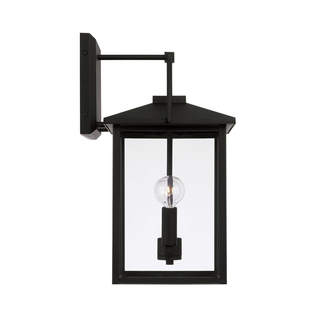 Darby Outdoor Wall Light, Small 17" Black