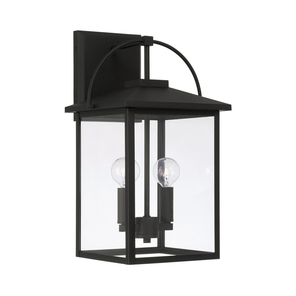 Darby Outdoor Wall Light, Small 17" Black