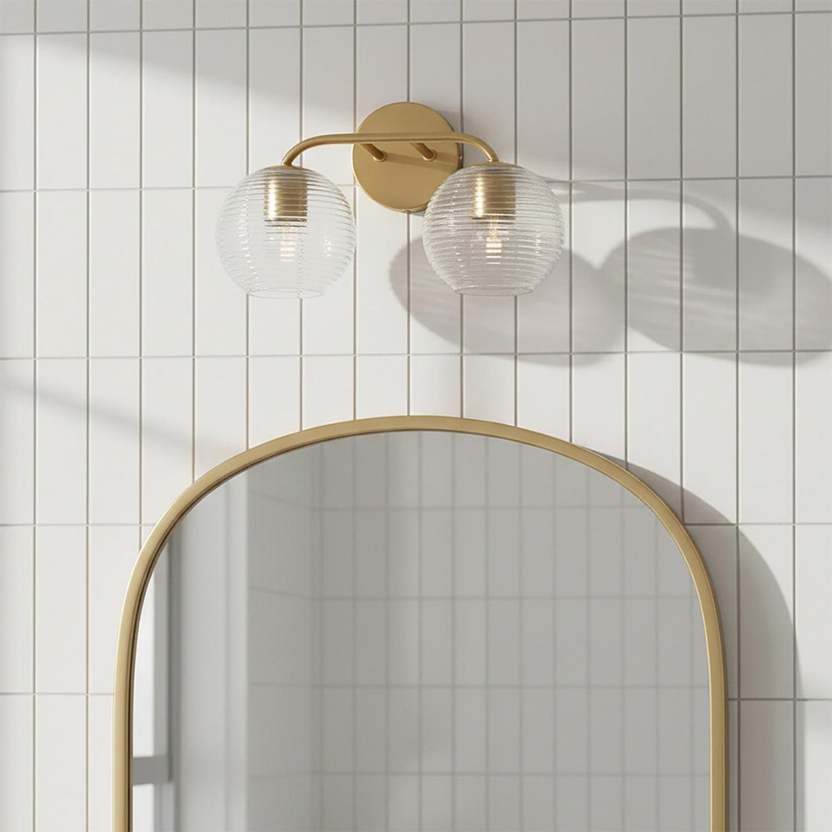 Ori 2 Light Vanity, Matte Brass