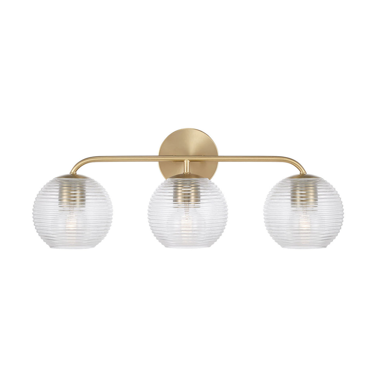 Ori 3 Light Vanity, Matte Brass