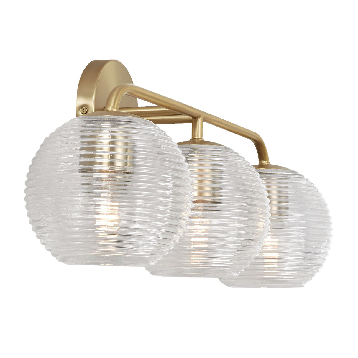 Ori 3 Light Vanity, Matte Brass