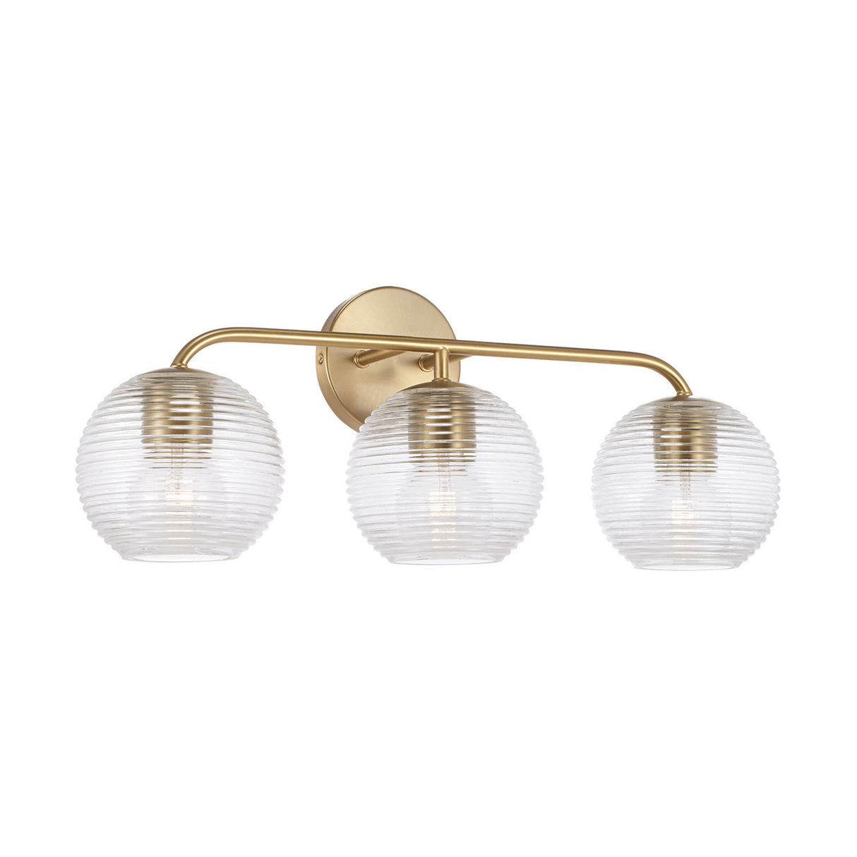 Ori 3 Light Vanity, Matte Brass