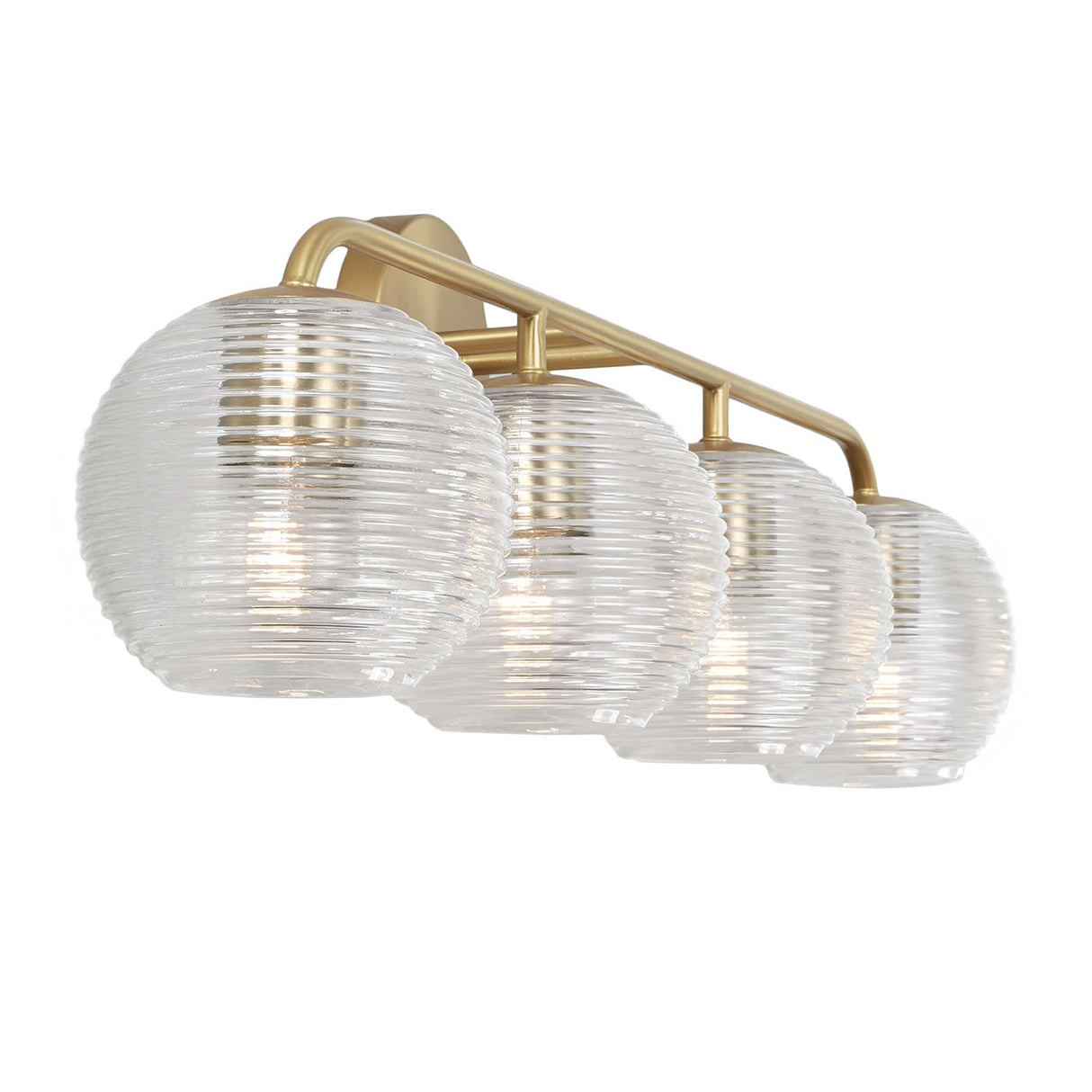 Ori 4 Light Vanity, Matte Brass