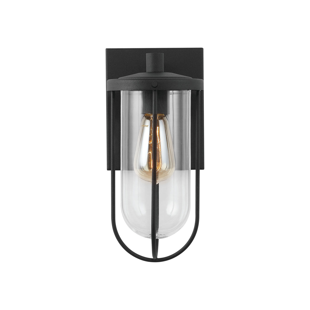Orson Outdoor Wall Light, Small 12" Black
