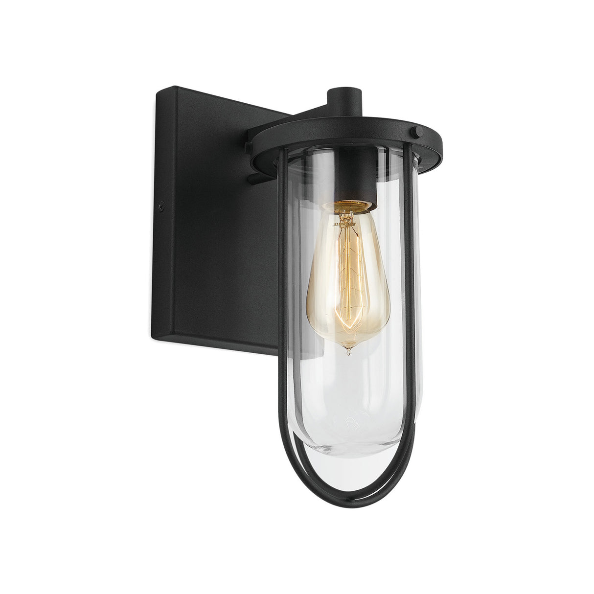 Orson Outdoor Wall Light, Small 12" Black
