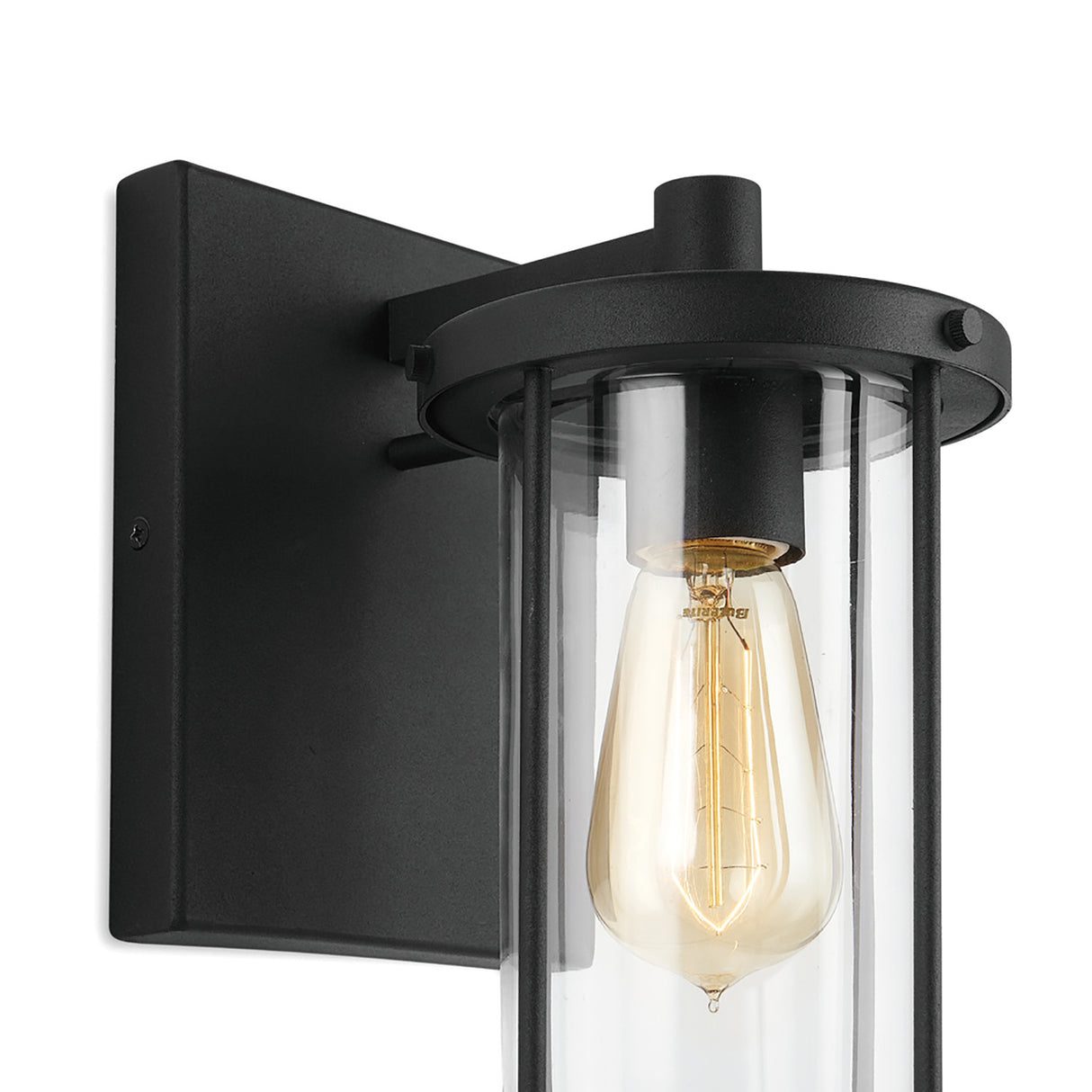 Orson Outdoor Wall Light, Small 12" Black