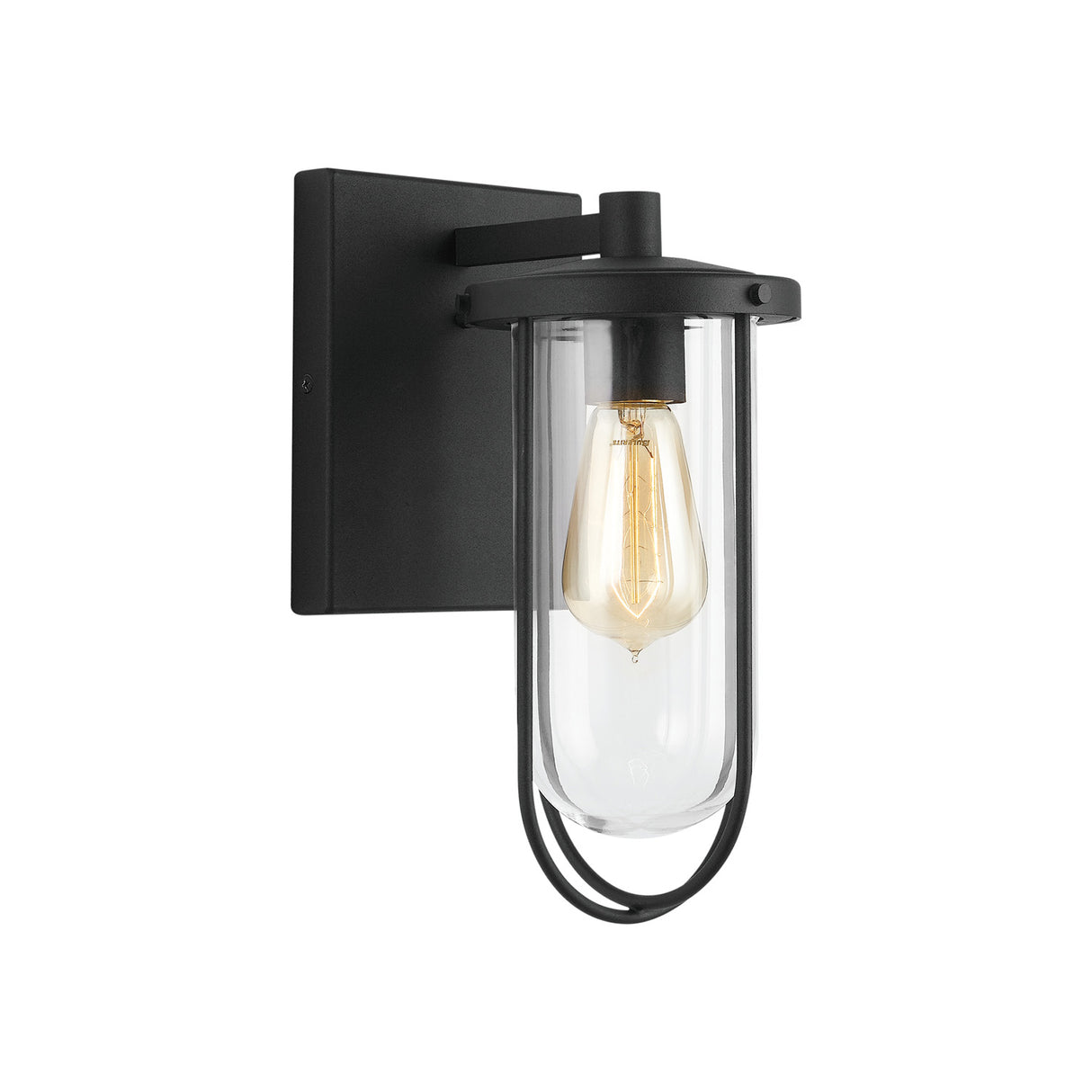 Orson Outdoor Wall Light, Small 12" Black