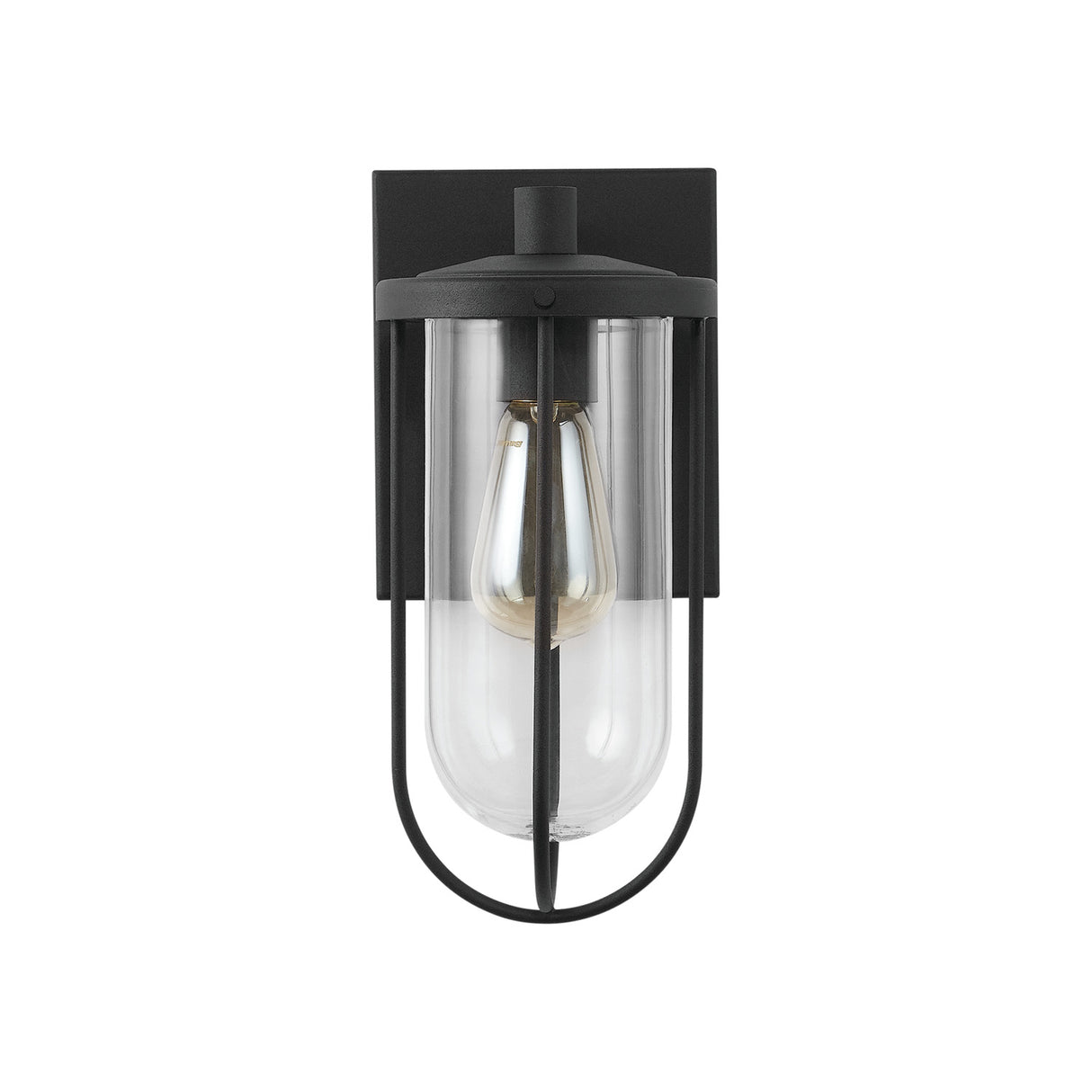 Orson Outdoor Wall Light, Small 12" Black