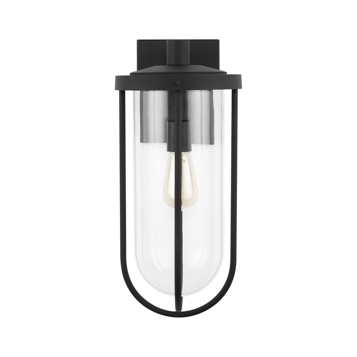 Orson Outdoor Wall Light, Medium 18" Black