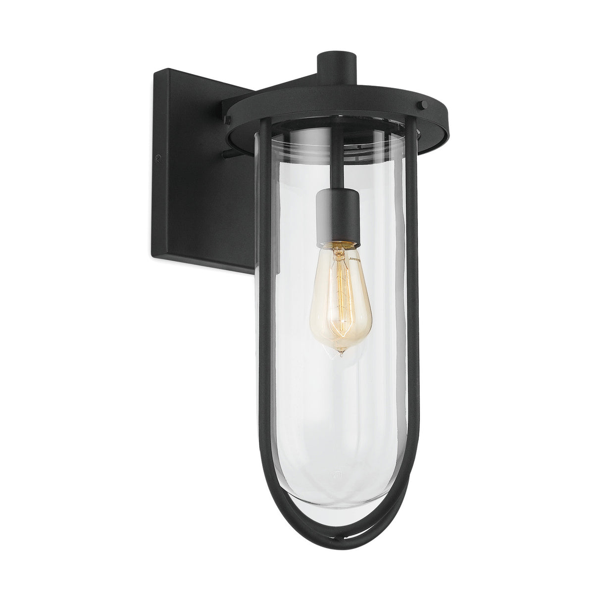 Orson Outdoor Wall Light, Medium 18" Black