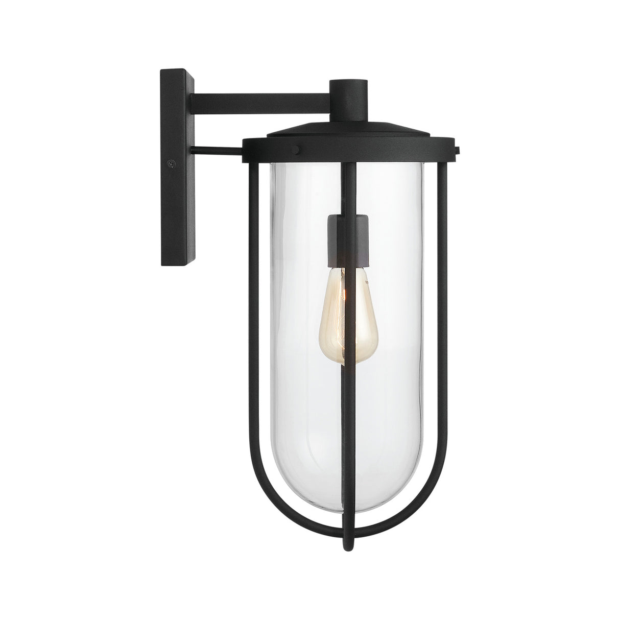 Orson Outdoor Wall Light, Medium 18" Black