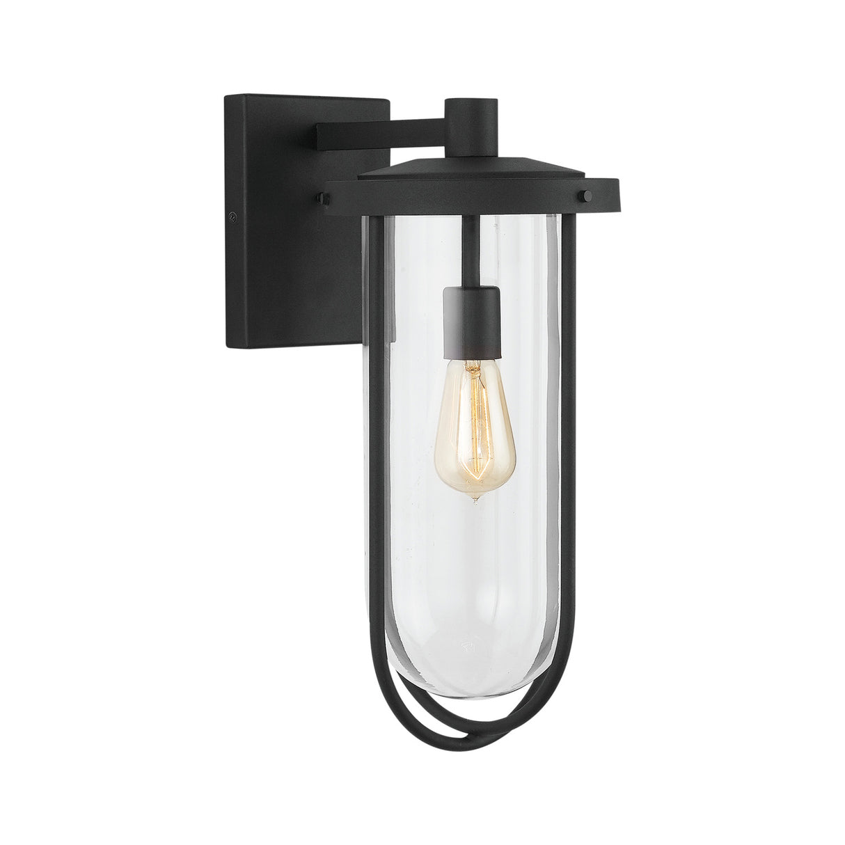 Orson Outdoor Wall Light, Medium 18" Black
