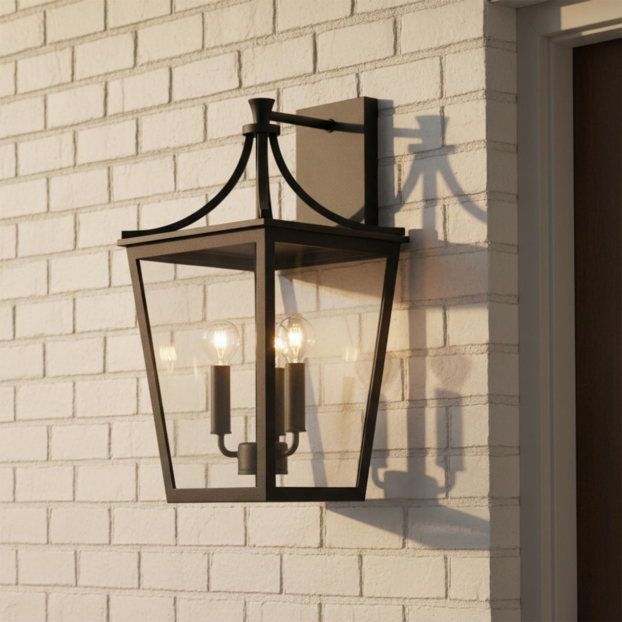 Ellery Outdoor Wall Light, Medium 19" Black