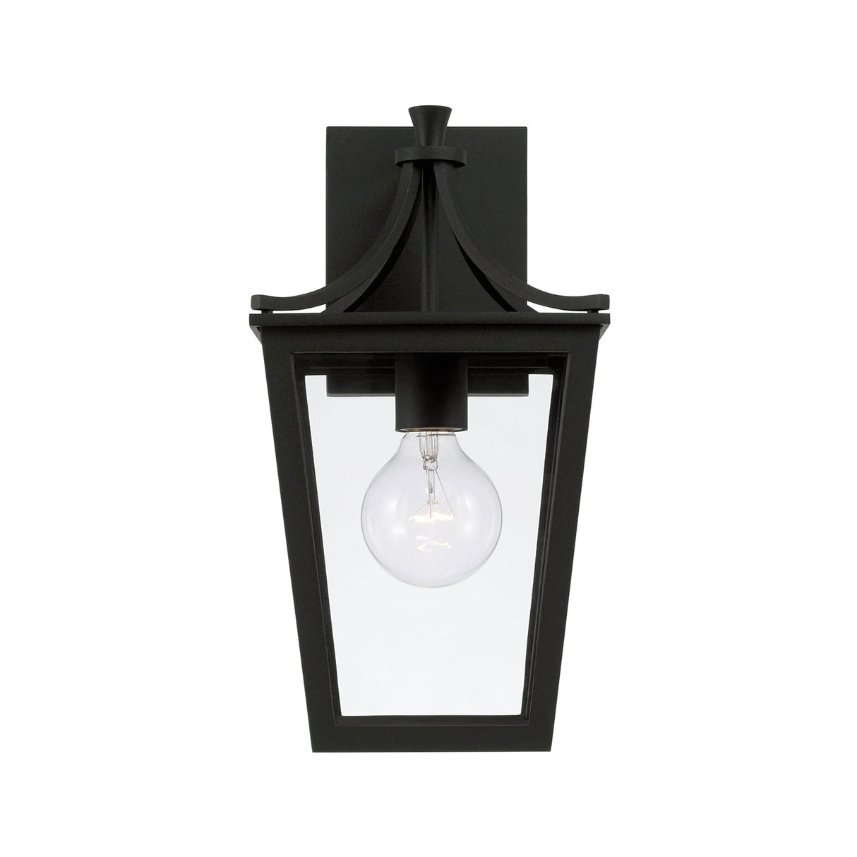 Ellery Outdoor Wall Light, Small 14" Black