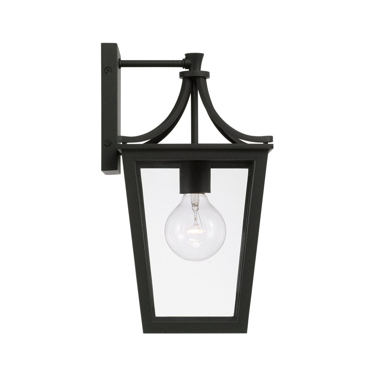 Ellery Outdoor Wall Light, Small 14" Black