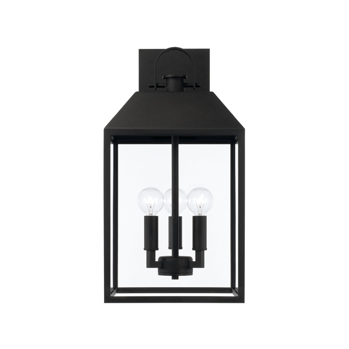 Porter Outdoor Wall Light, Medium 19" Black