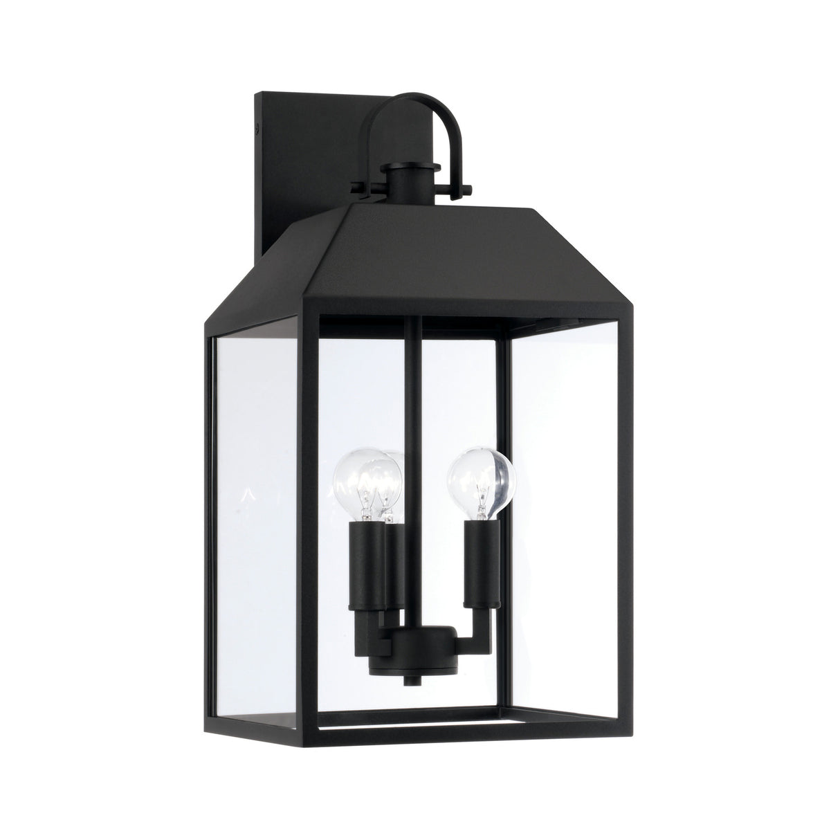 Porter Outdoor Wall Light, Medium 19" Black