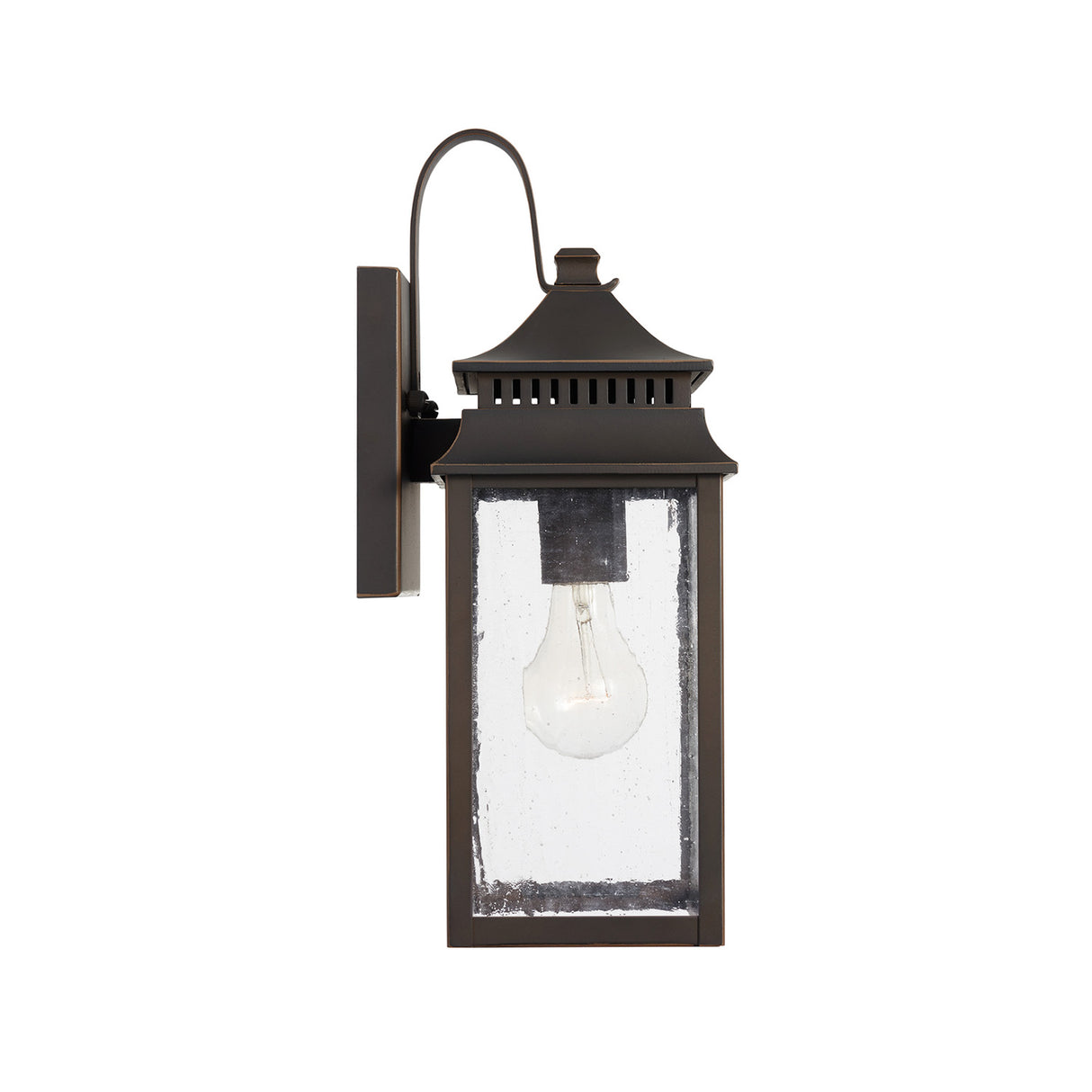 Hanover Outdoor Wall Light, Small 15" Oiled Bronze