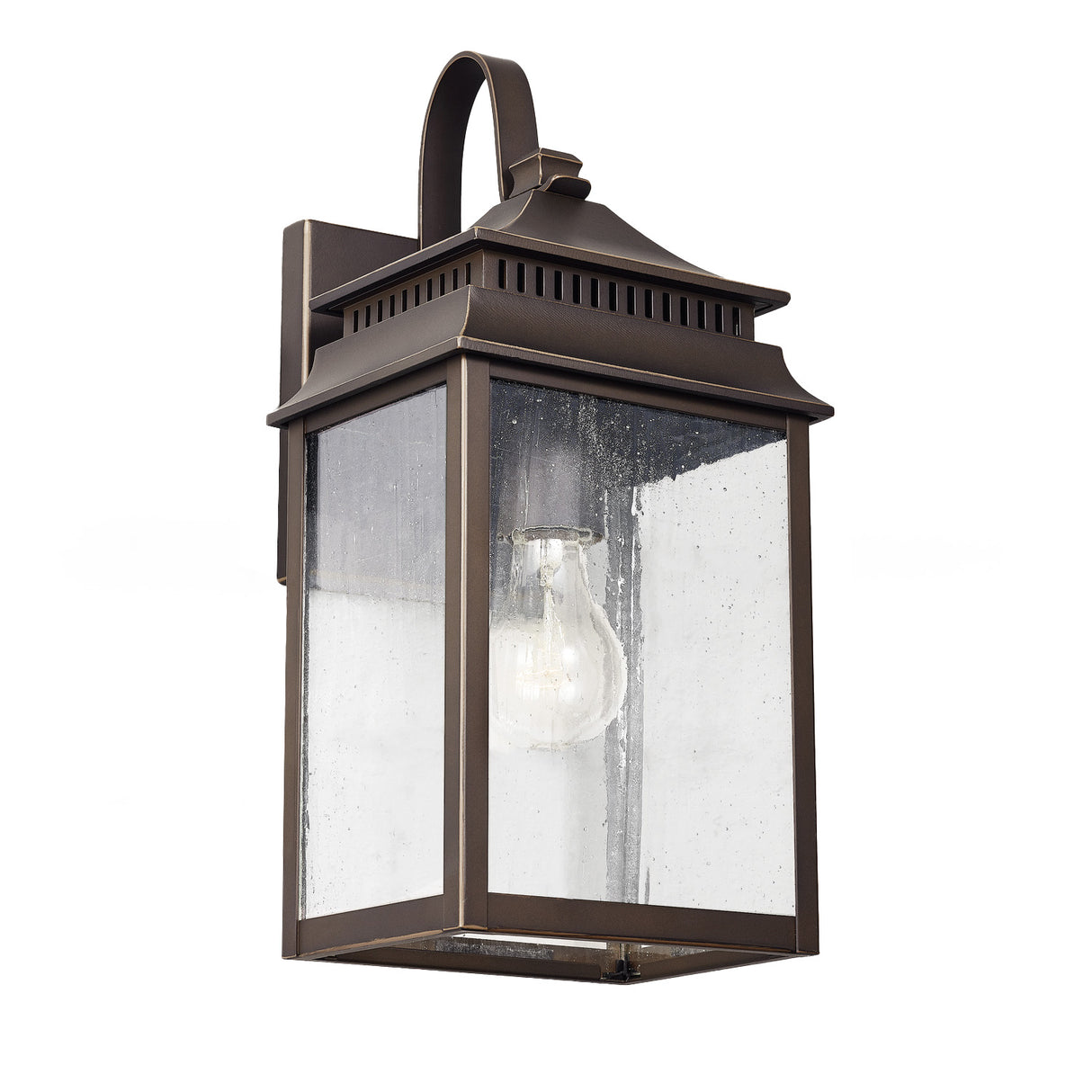 Hanover Outdoor Wall Light, Small 15" Oiled Bronze