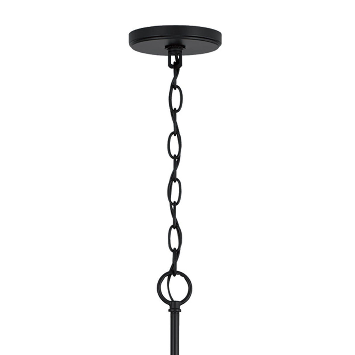 Oriana 6 Light Chandelier 40", Matte Black