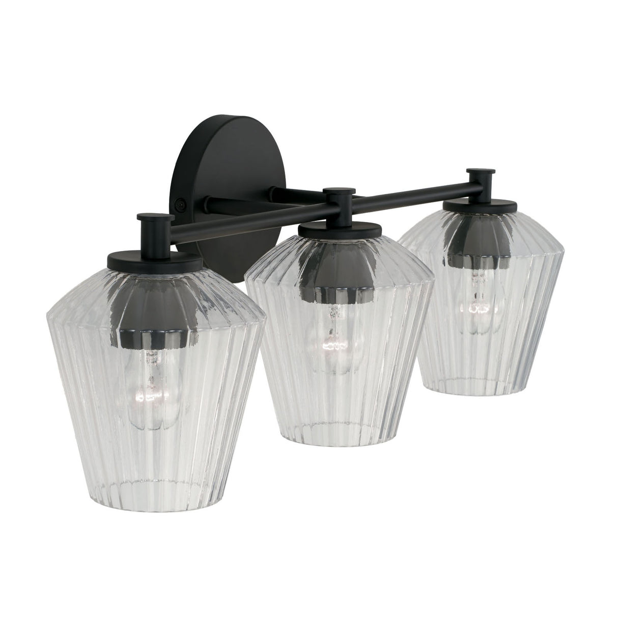 Sariel 3 Light Vanity, Matte Black