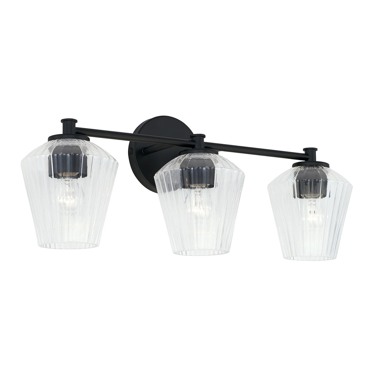 Sariel 3 Light Vanity, Matte Black