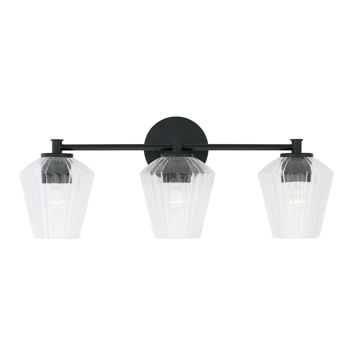 Sariel 3 Light Vanity, Matte Black
