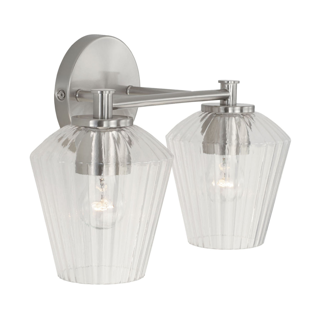 Sariel 2 Light Vanity, Brushed Nickel