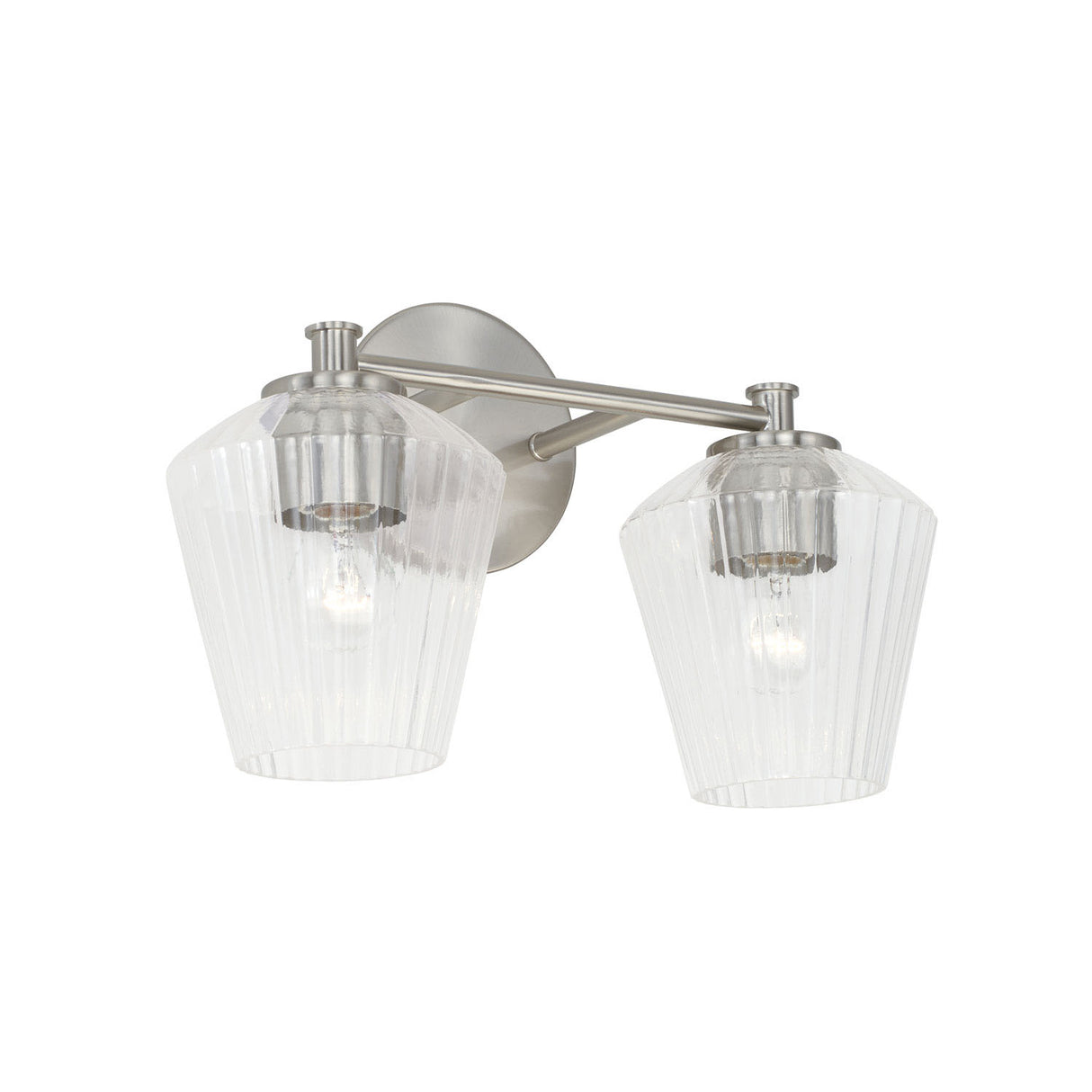 Sariel 2 Light Vanity, Brushed Nickel