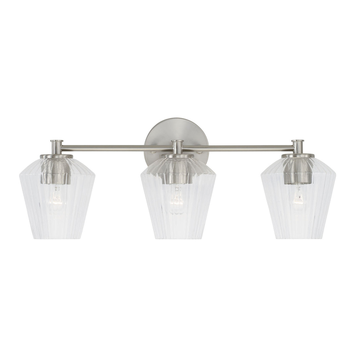 Sariel 3 Light Vanity, Brushed Nickel