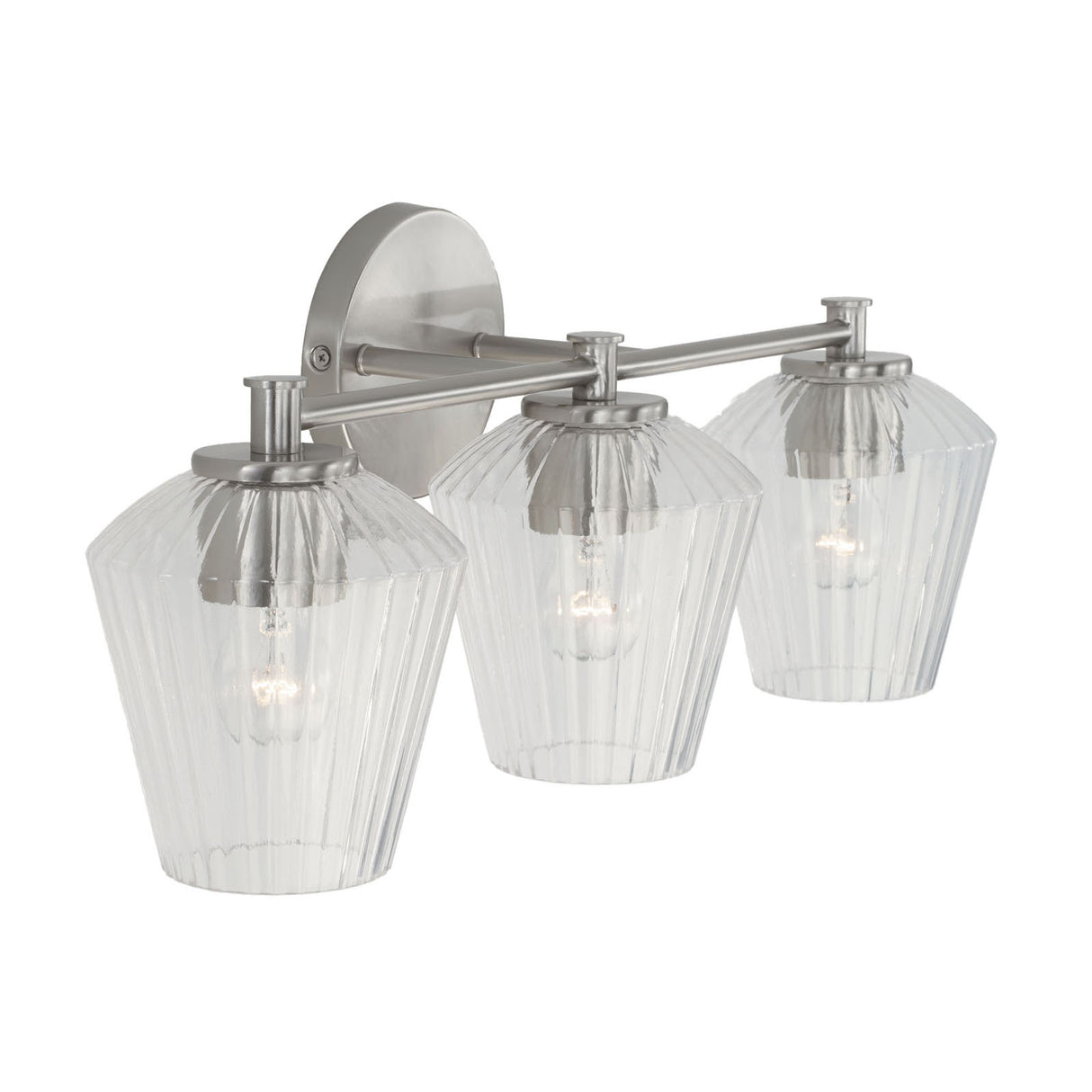 Sariel 3 Light Vanity, Brushed Nickel