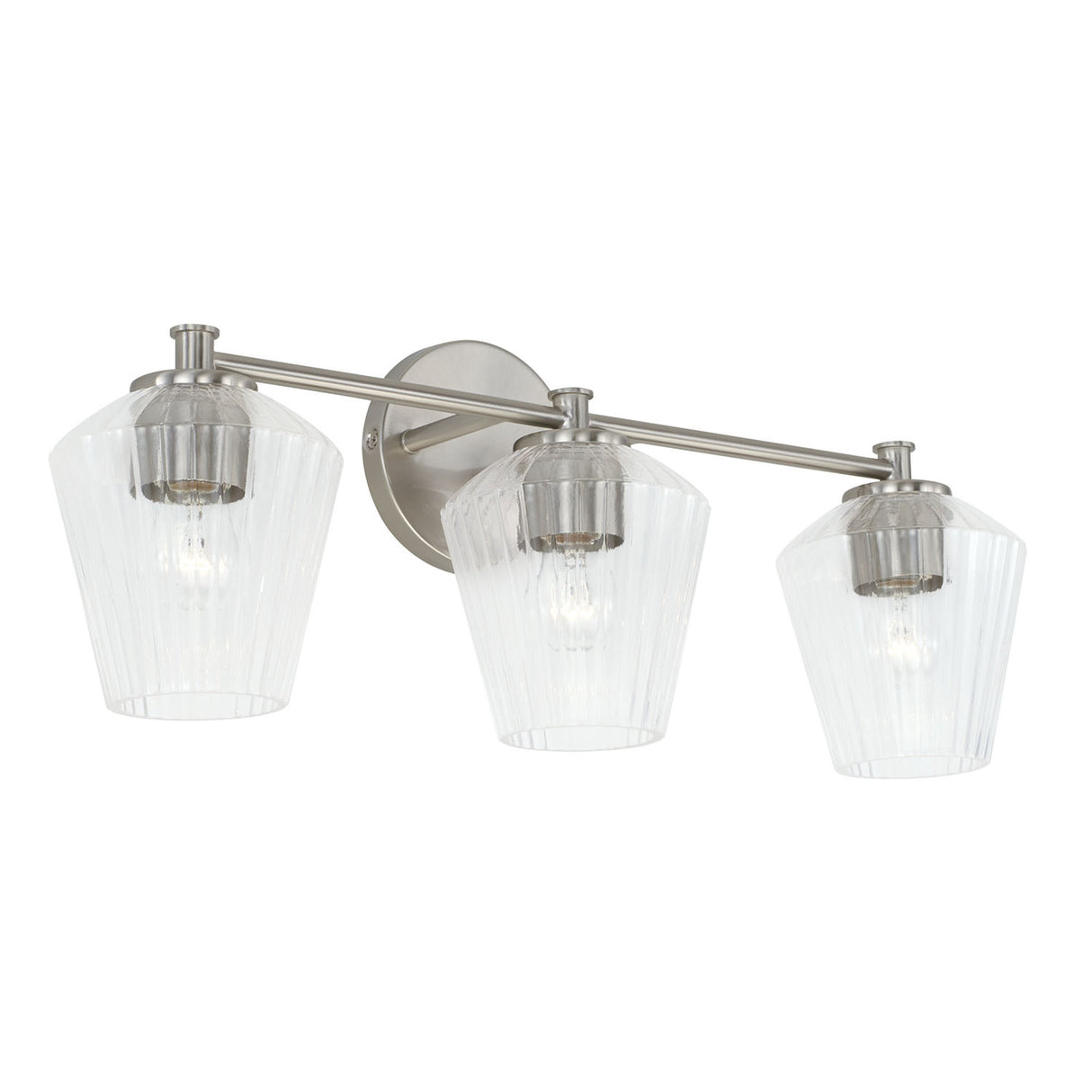 Sariel 3 Light Vanity, Brushed Nickel