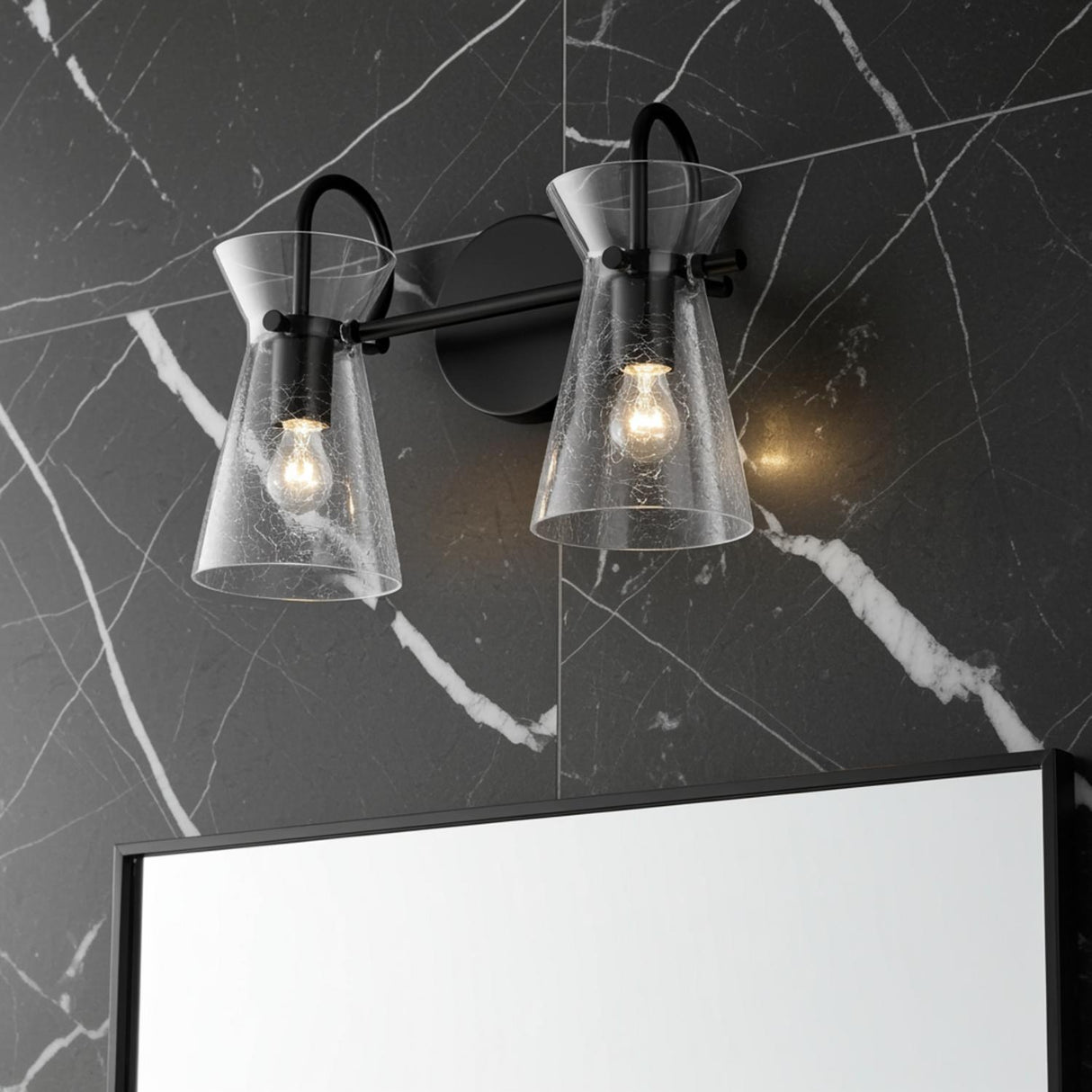 Aries 2 Light Vanity, Matte Black
