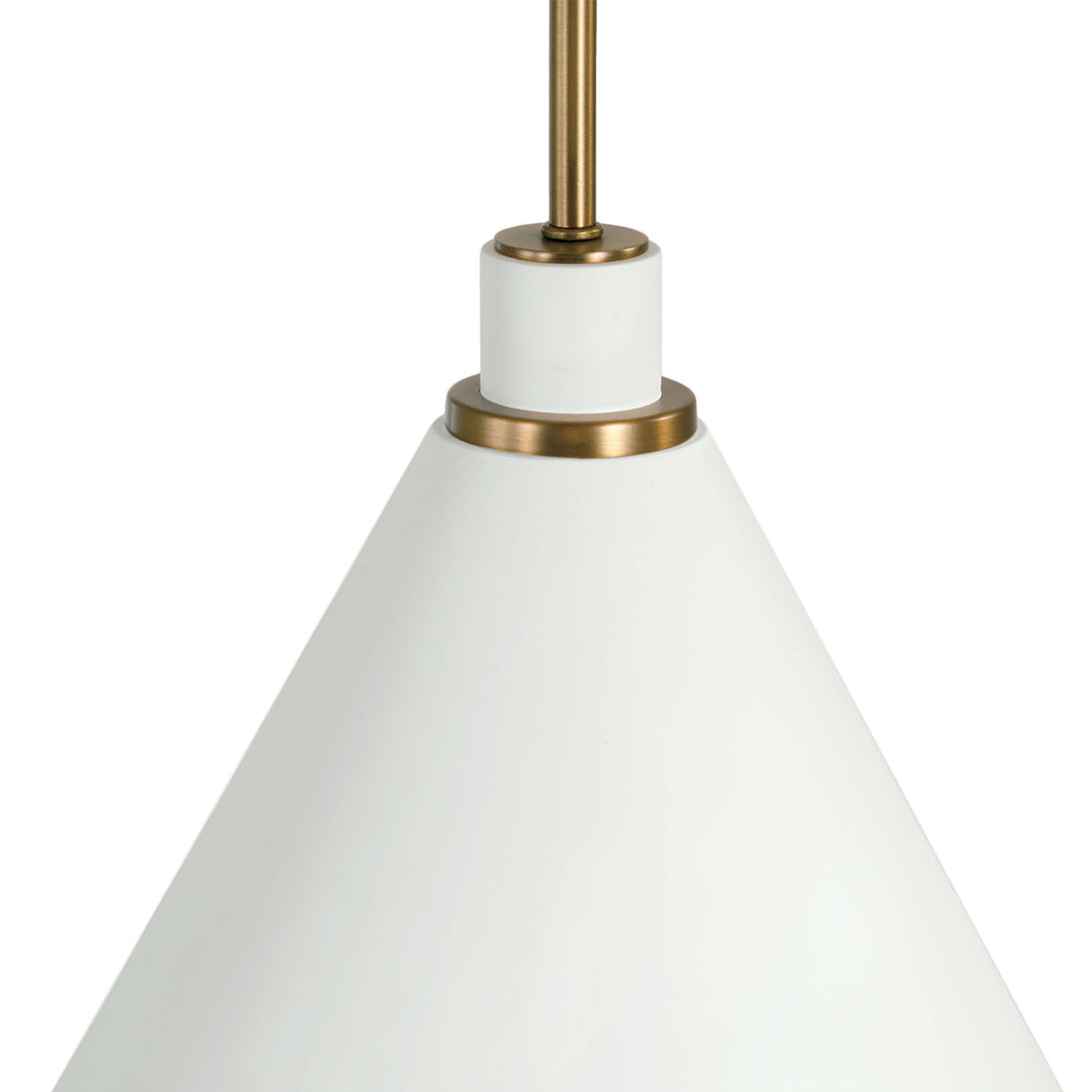 Avin Pendant 15", White and Aged Brass