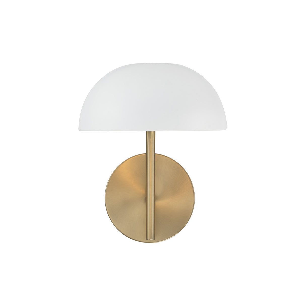Della Wall Sconce 10", White and Aged Brass