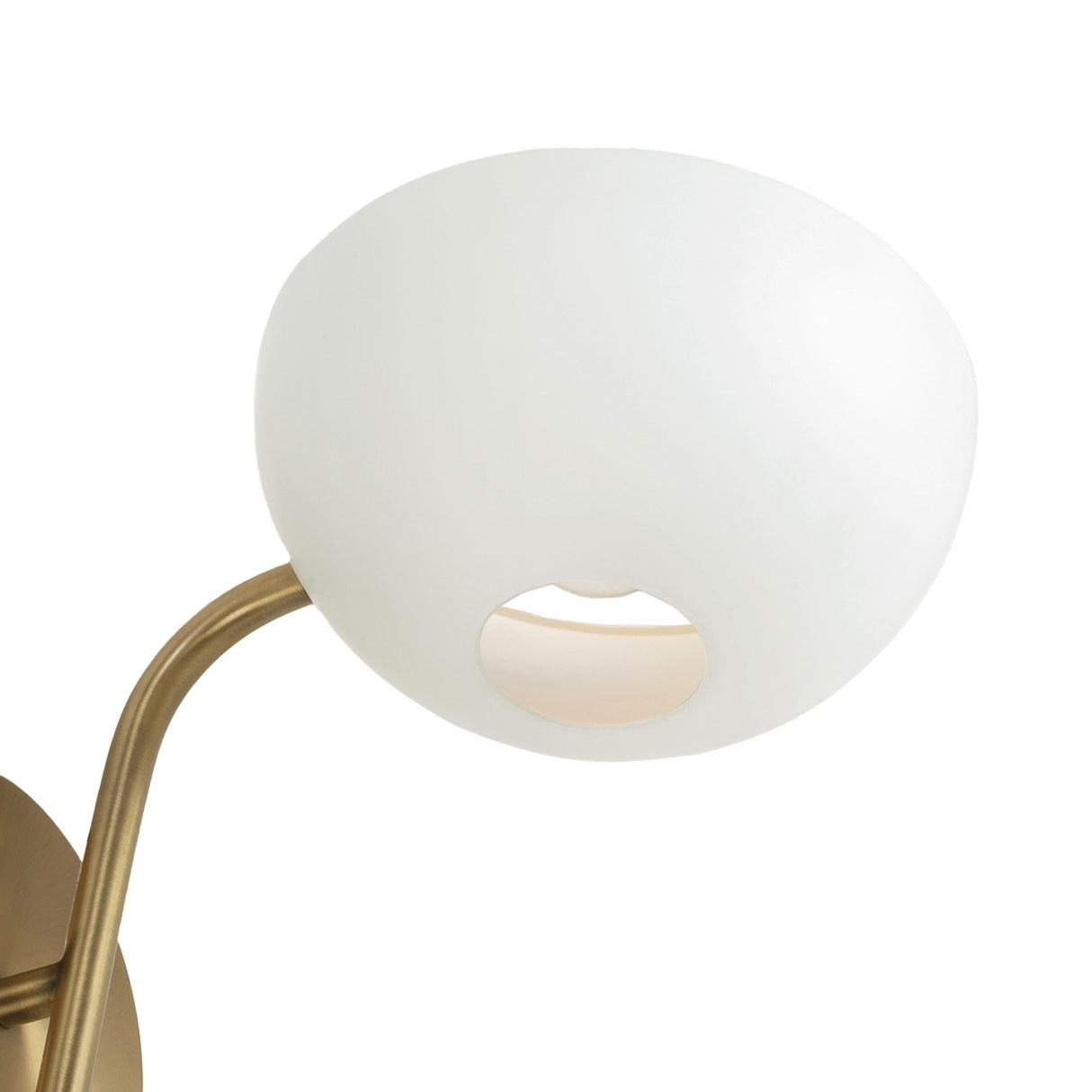 Della Wall Sconce 10", White and Aged Brass