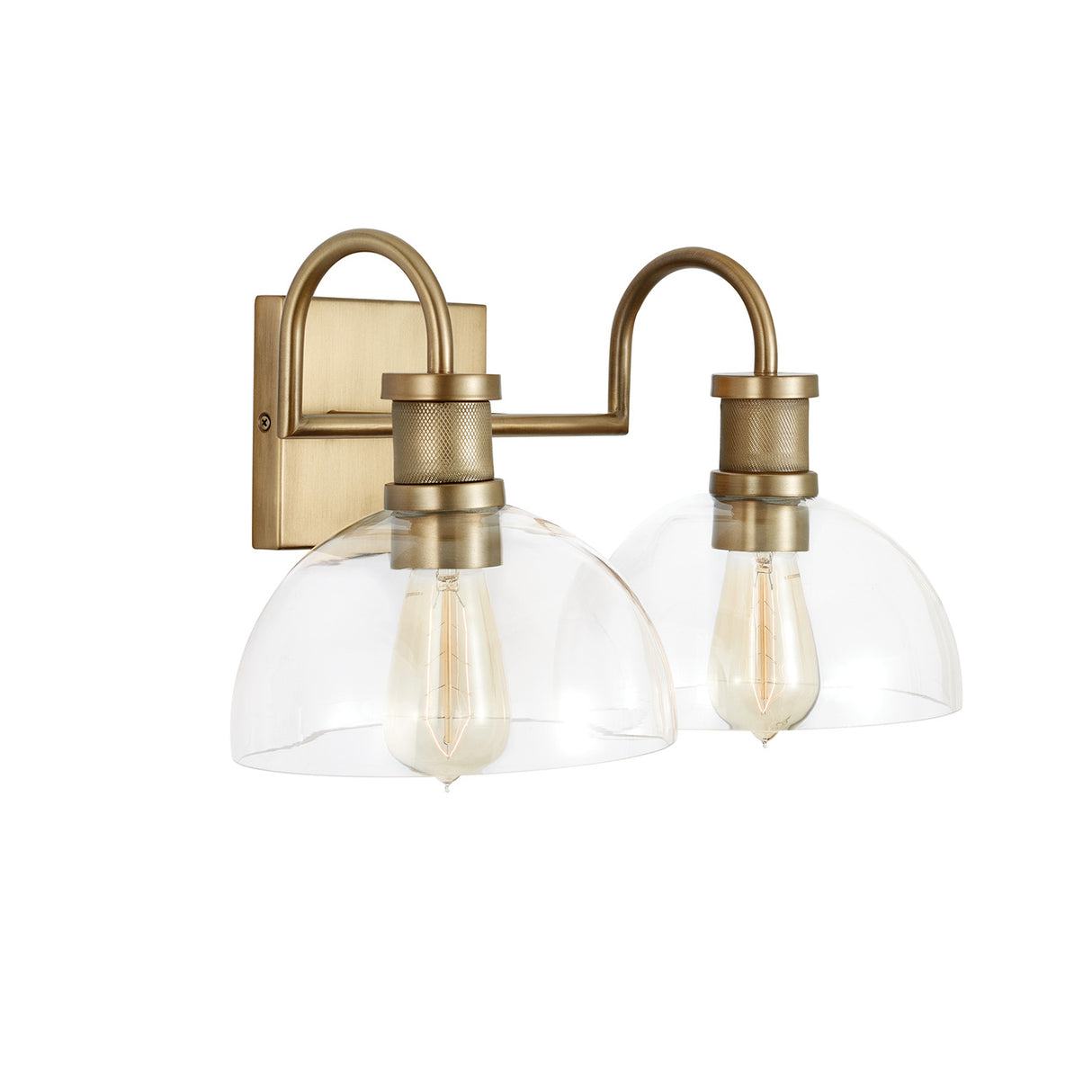 Greer 2 Light Vanity, Aged Brass