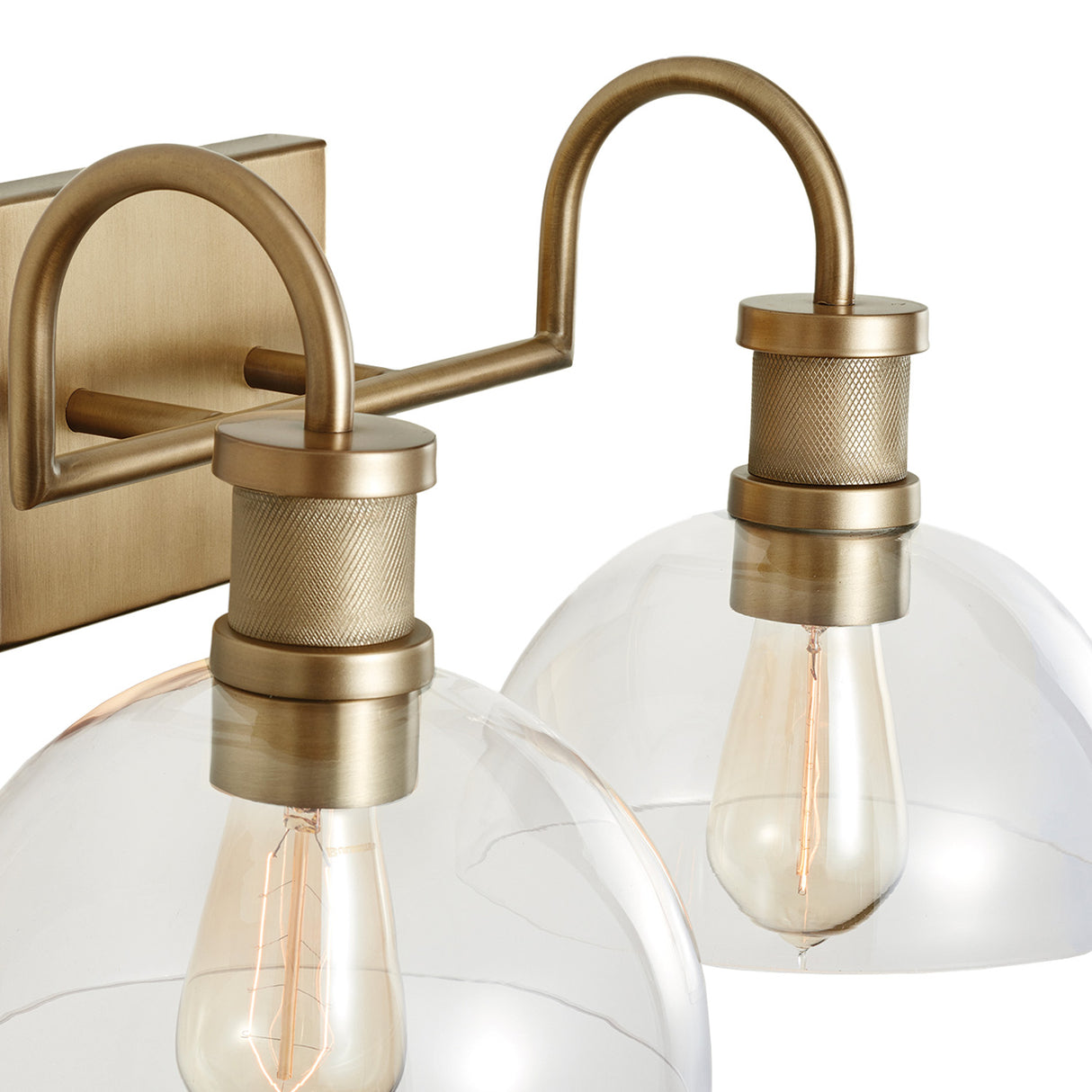 Greer 2 Light Vanity, Aged Brass