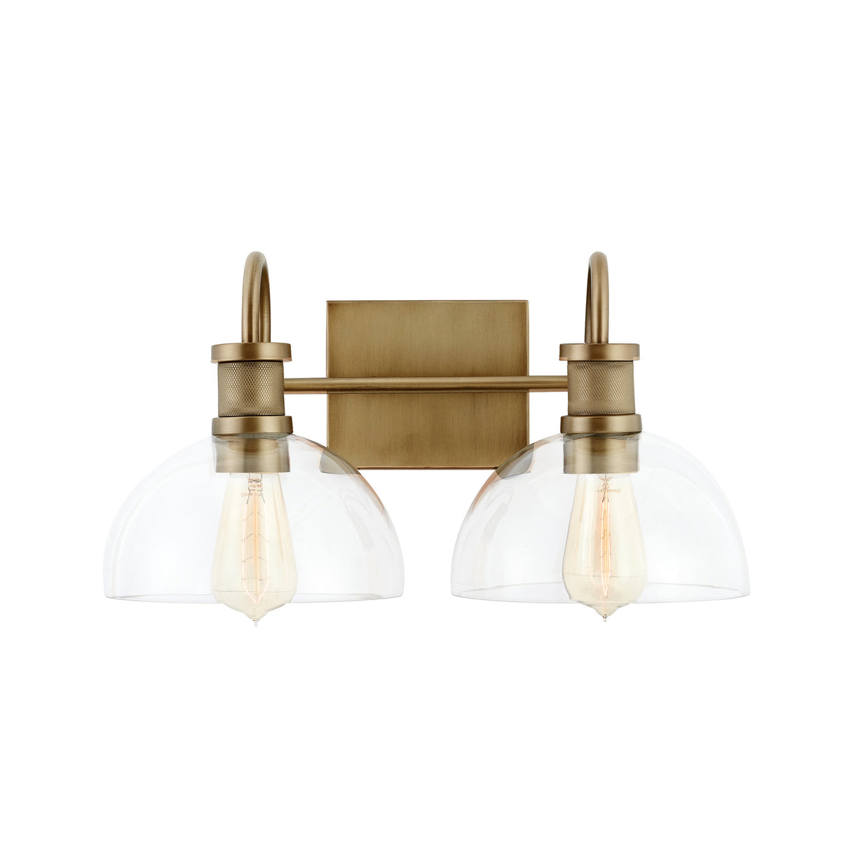 Greer 2 Light Vanity, Aged Brass