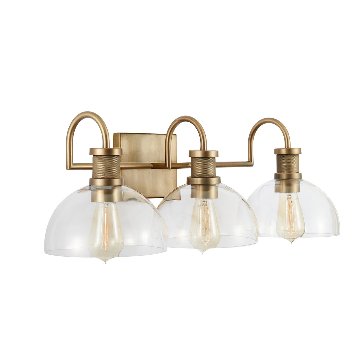 Greer 3 Light Vanity, Aged Brass