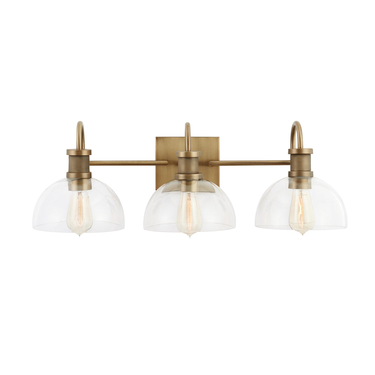 Greer 3 Light Vanity, Aged Brass