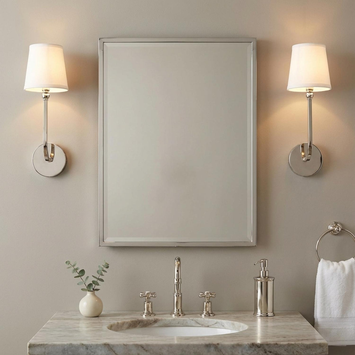 Elowen Wall Sconce 17", Polished Nickel