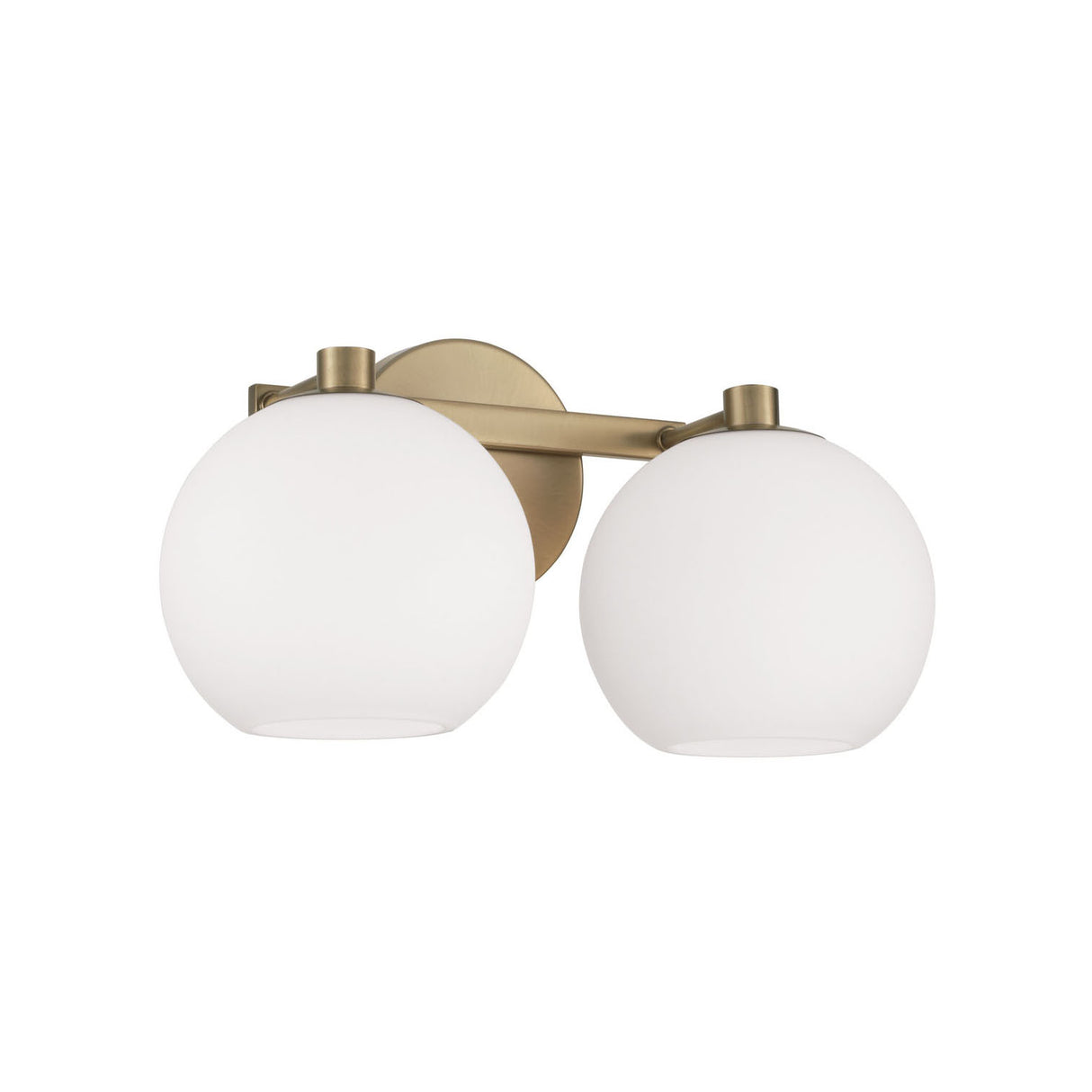 Enid 2 Light Vanity, Aged Brass