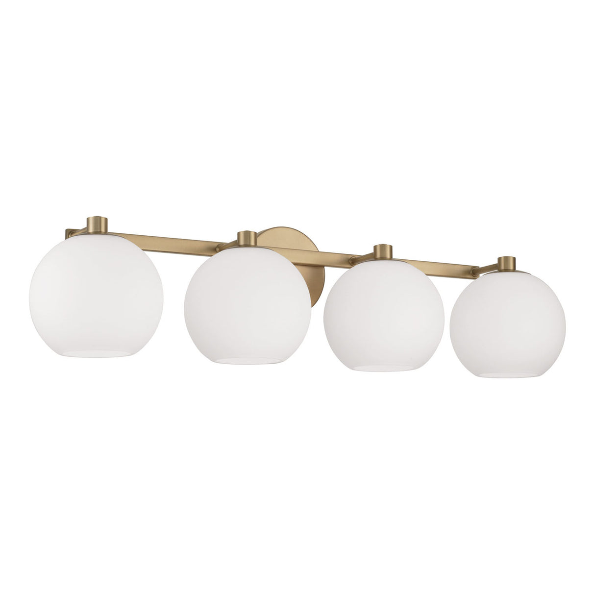 Enid 4 Light Vanity, Aged Brass