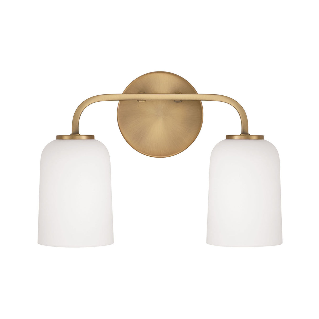 Elira 2 Light Vanity, Aged Brass